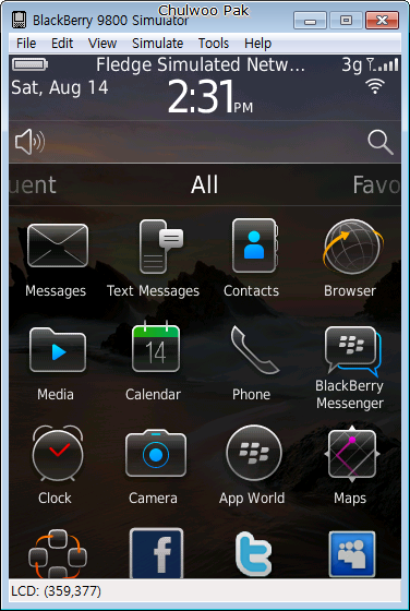 BlackBerry Smartphone Simulators