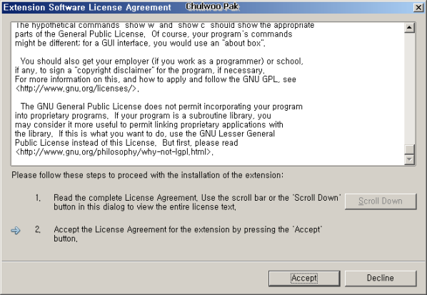 OpenOffice.org Extension Manager