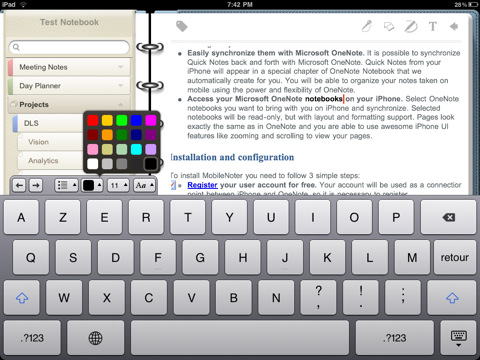 MobileNoter for iPad