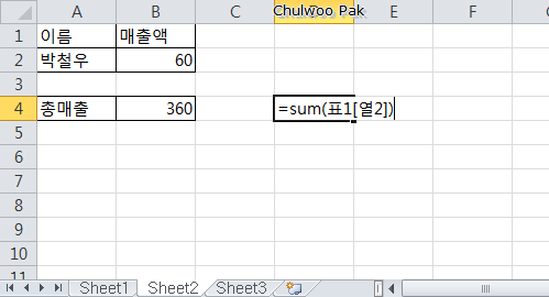 [Excel] 데이터 표로 동적 범위 활용하기