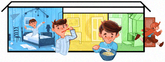 2010년 5월 5일 구글 로고