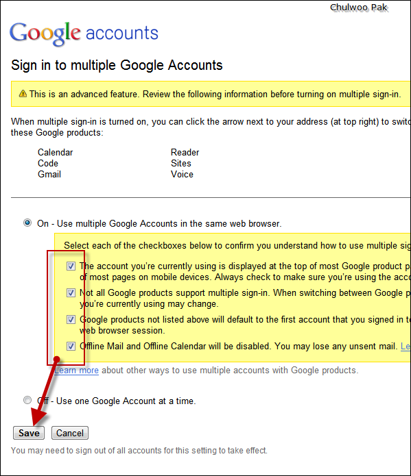 [Google accounts] Sign in to multiple Google Accounts