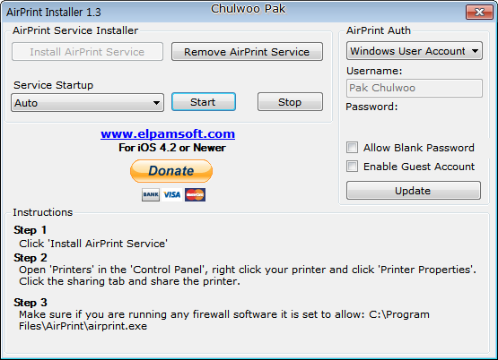 AirPrint Installer 1.3