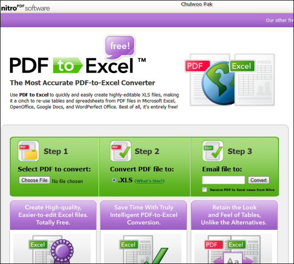 PDF to Excel