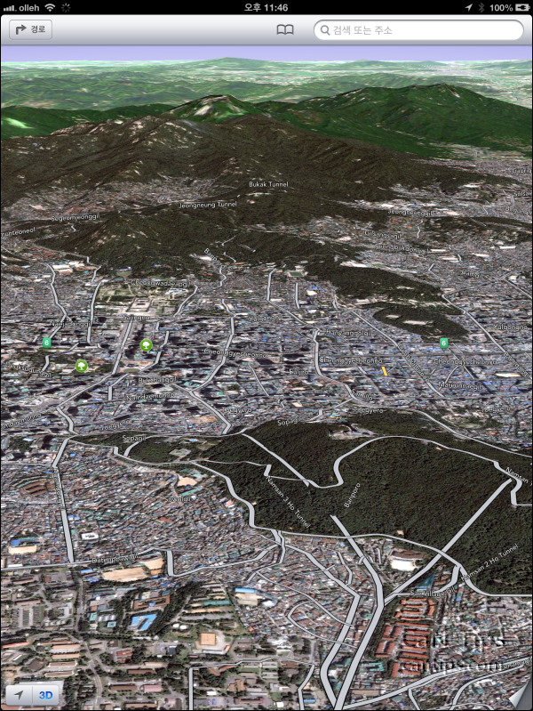iOS 6 애플 위성 사진(3D)