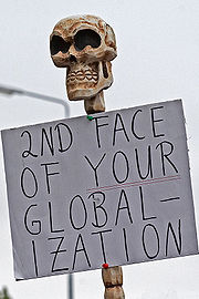 Protest against the G8-meeting in Heiligendamm 2007.