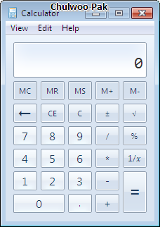 Windows 7 계산기 일반용