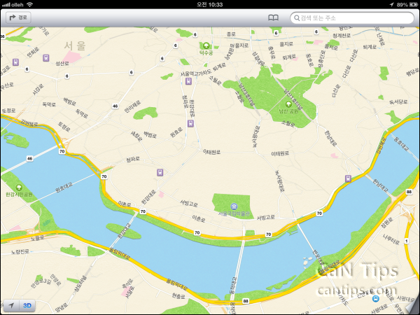 iOS 6 GM의 애플 지도(2012년 9월)