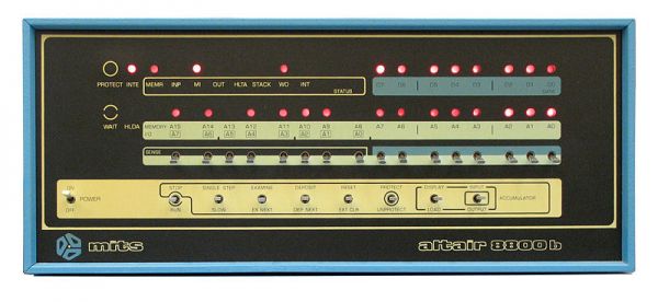Altair 8800b computer front panel 사용자 삽입 이미지
